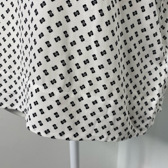 𝅺Rag & Bone White and Black Crewneck T Shirt Blouse Size Large - Picture 7 of 13